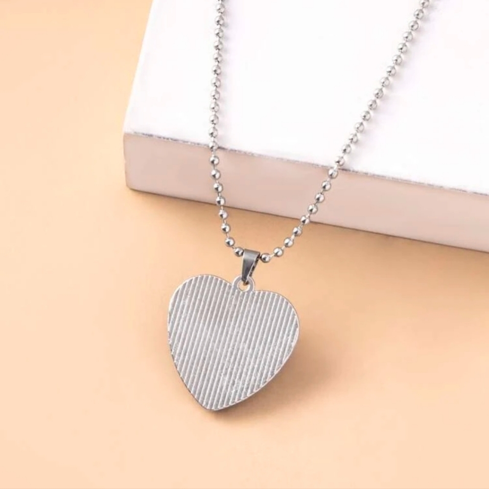 Trans Flag Heart Necklace LGBTQ PRIDE Trans Flag Trans Pride Blue White Pink - Picture 2 of 6